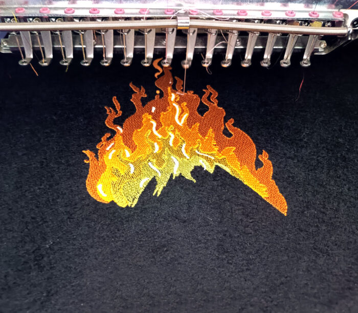 fire embroidery